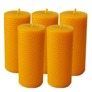 Set of 5 Beeswax Candles