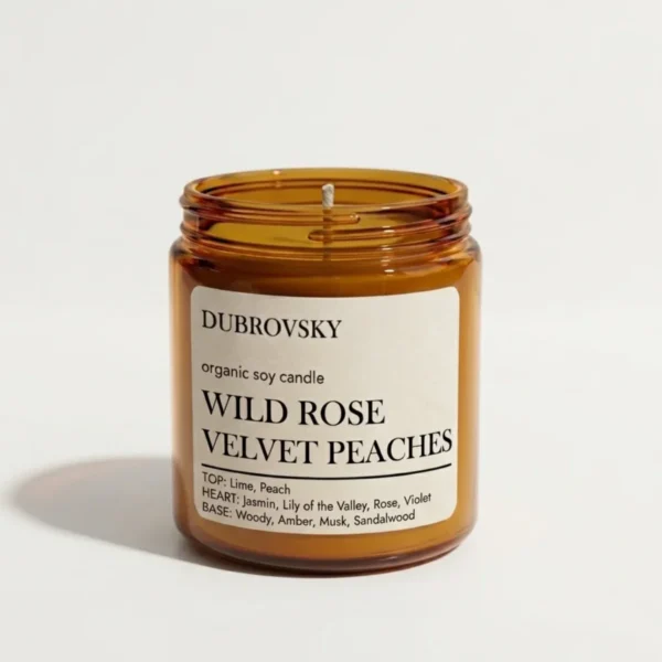 Świeca sojowa Wild Rose Velvet Peaches